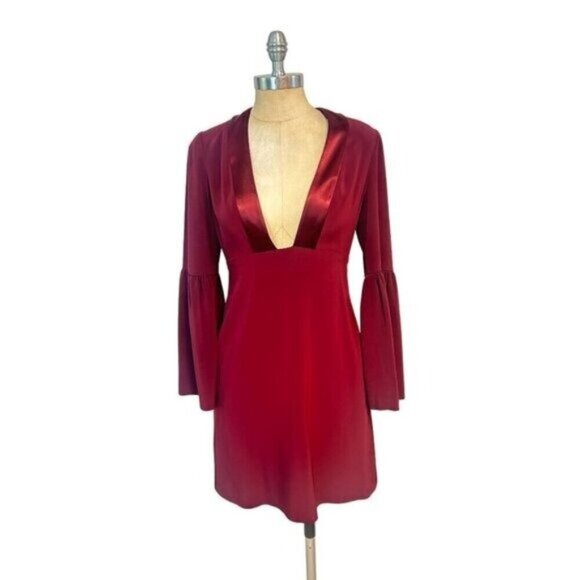 JILL by JILL STUART Women's Deep-v Long Sleeved Cocktail Dress 6 - Picture 2 of 5